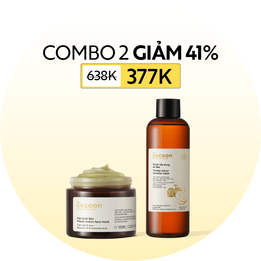 Combo Mặt nạ bí đao 100ml và Nước tẩy trang bí đao 500ml