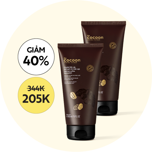Combo 2 Cà phê Đắk Lắk làm sạch da chết mặt 150ml