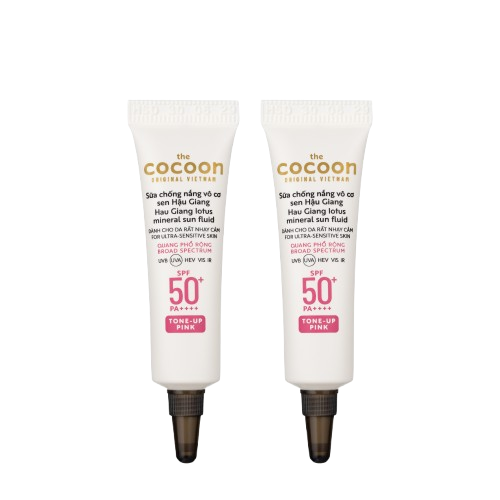 2 Sữa chống nắng vô cơ Sen Hậu Giang 5ml - Tone up Pink - Ảnh 5