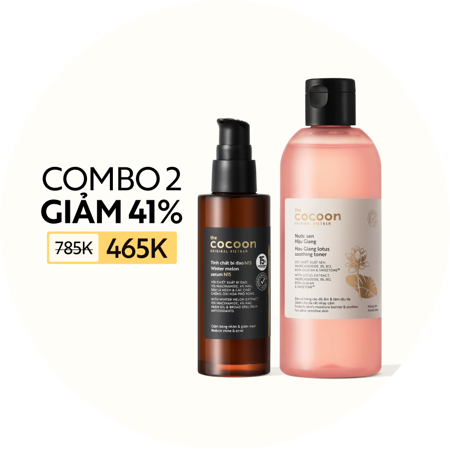 COMBO 1 Tinh chất Bí đao N15 70ml + 1 Nước sen Hậu Giang 310ml