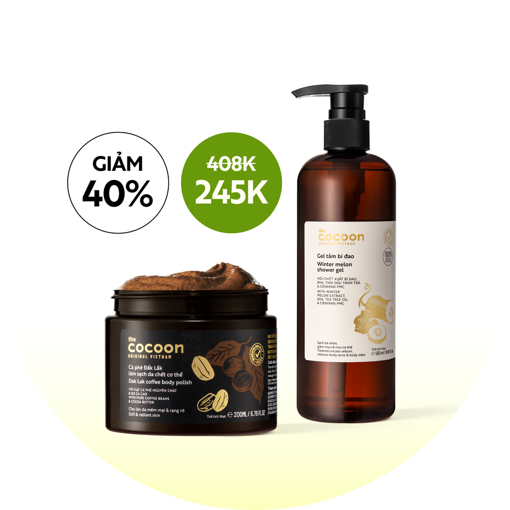 Combo Gel tắm bí đao 500ml + Cà phê Đắk Lắk làm sạch da chết cơ thể 200ml - Ảnh 3