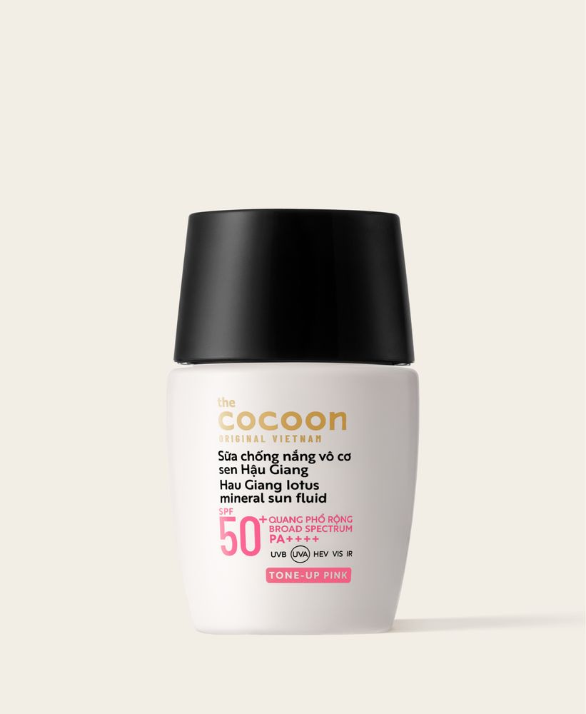 Sữa chống nắng vô cơ Sen Hậu Giang 15ml - Tone up Pink