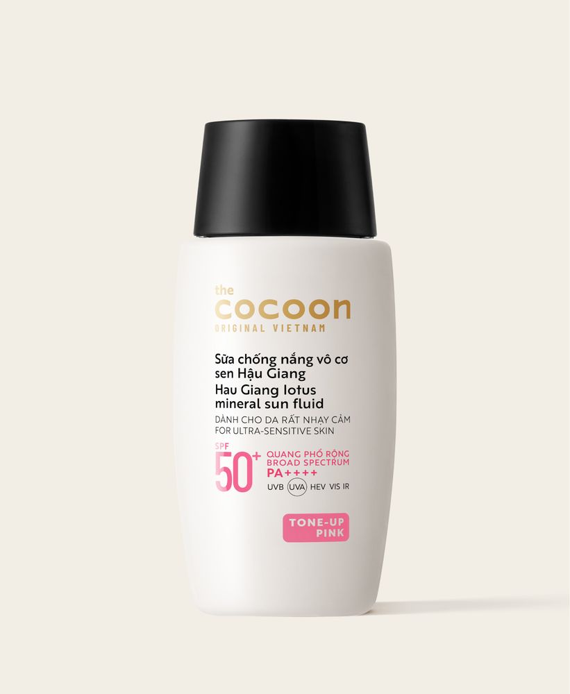 Sữa chống nắng vô cơ Sen Hậu Giang 50ml - Tone up Pink