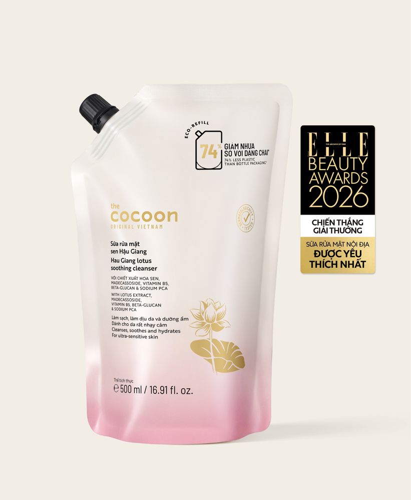 Túi Refill sữa rửa mặt sen Hậu Giang 500ml