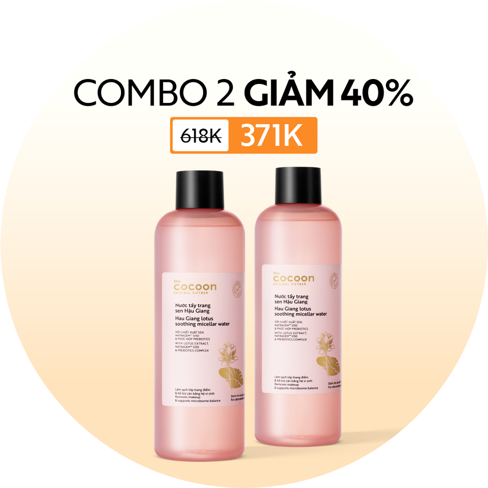 Combo 2 Nước tẩy trang sen Hậu Giang 500ml