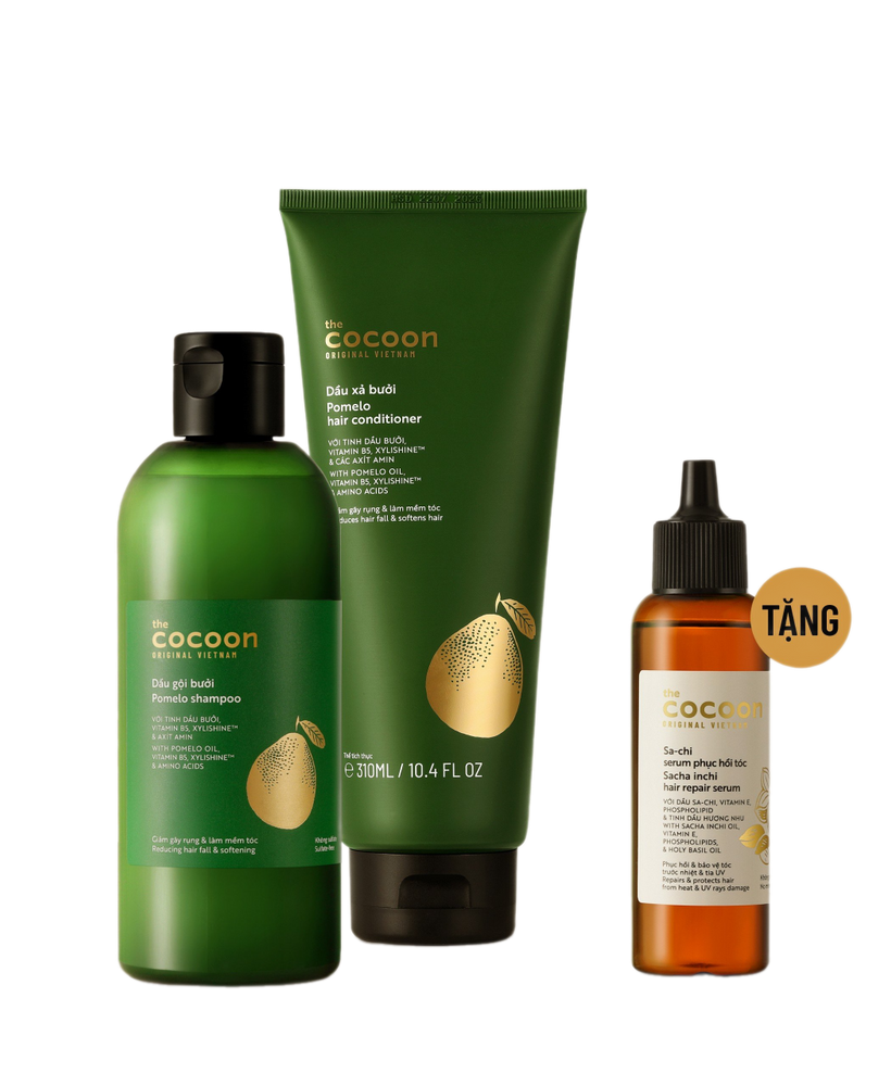 Combo gội xả bưởi không sulfate giảm gãy rụng tóc Cocoon - tặng 1 Serum Sachi phục hồi tóc Cocoon 70ml - Ảnh 5